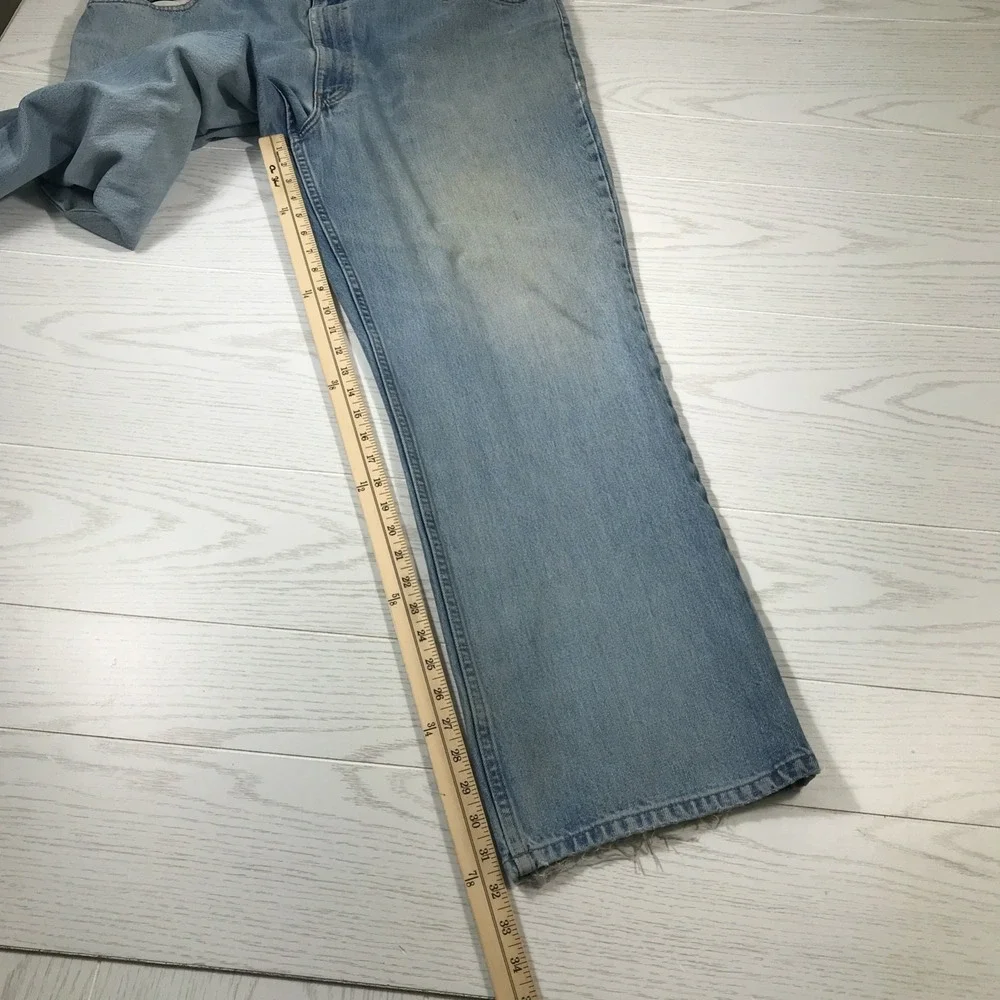 Vintage Eddie Bauer Relaxed Fit Jeans Men 42x32 Blue Grunge 100% Cotton Work Y2K